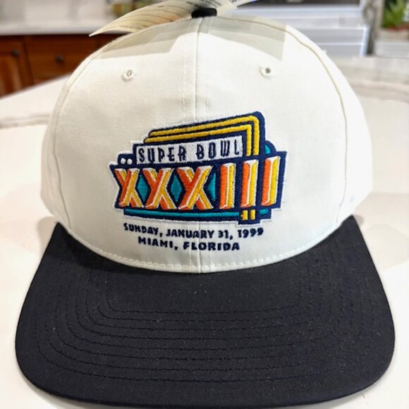 NWT 1999 NFL Super Bowl XXXIII 33 Vintage FOX Snapback Hat Broncos Falcons- Rare - Picture 2 of 7